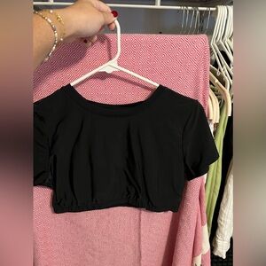 black aerie smoothez athletic crop top